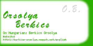 orsolya berkics business card